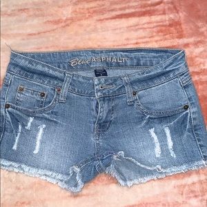 Blue Asphalt jean shorts